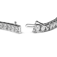 .925 Sterling Silver 1/10 Cttw Diamond 7.25" Link Bracelet