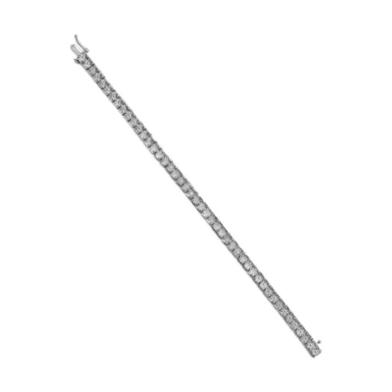 .925 Sterling Silver 1/10 Cttw Diamond 7.25" Link Bracelet