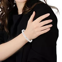 Silver 1/2 Cttw Diamond Miracle Set "S" Link Tennis Bracelet - - Size 7.50