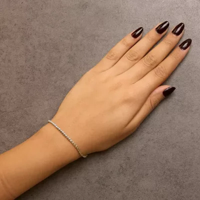 10K Yellow Gold over Silver 2.0 Cttw Diamond Classic Tennis Bracelet