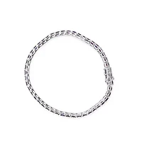 Lab Created Silver 7 3/8 Ctw Created Purple Amethyst Tennis Bracelet -7.25" Inches
