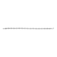 .925 Sterling Silver Diamond Accent Heart Link Bracelet - 7.25"