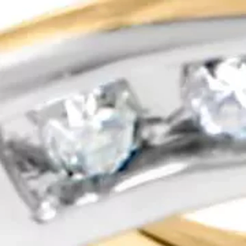 10K Yellow and White Gold 1/2 Cttw Diamond Tennis Bracelet