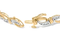 10K Yellow and White Gold 1/2 Cttw Diamond Tennis Bracelet