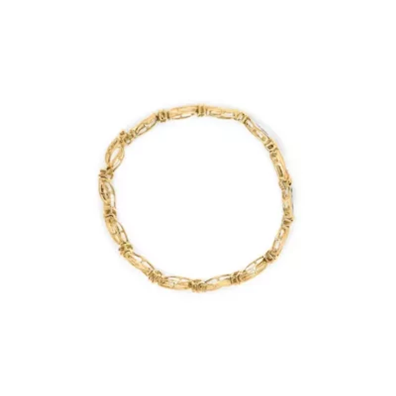 10K Yellow and White Gold 1/2 Cttw Diamond Tennis Bracelet