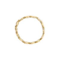 10K Yellow and White Gold 1/2 Cttw Diamond Tennis Bracelet