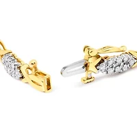 10K Yellow Gold 1.00 Cttw Diamond Spiral Link Bracelet