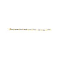 10K Yellow Gold 1.00 Cttw Diamond Spiral Link Bracelet