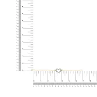 10K Two Tone Gold 1/4 Cttw Diamond Encrusted Heart Charm Bracelet