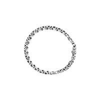10K White Gold 1 1/2 Cttw Diamond and X-Link Tennis Bracelet