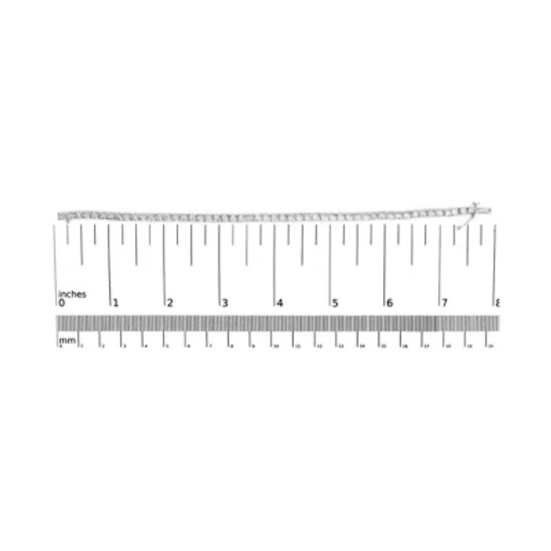 10K White Gold 1/2 Cttw Real Diamond Tennis Bracelet