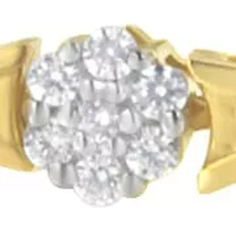 10K Yellow and White Gold 2.00 cttw Diamond Link Bracelet