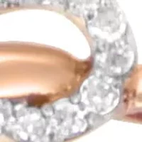 10K Rose Gold 1.0 Cttw Diamond Infinity Loop and Swirl Link Bracelet