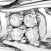 10k White Gold 2 cttw Diamond Fan-Shaped Link Tennis Bracelet