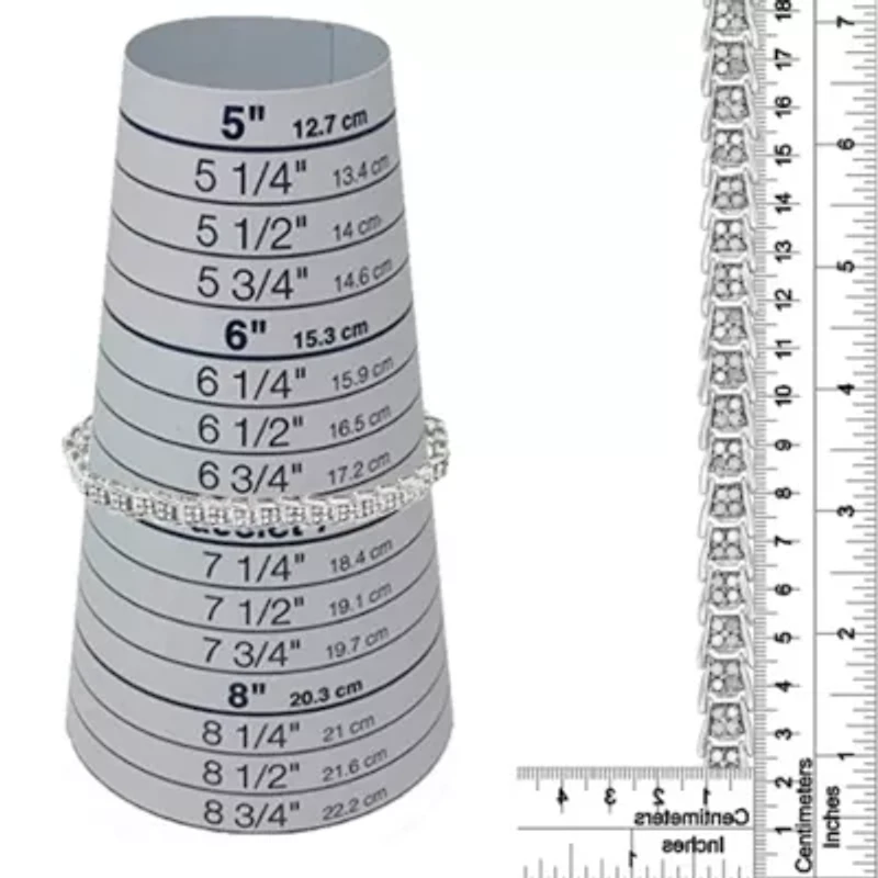 10k White Gold 2 cttw Diamond Fan-Shaped Link Tennis Bracelet