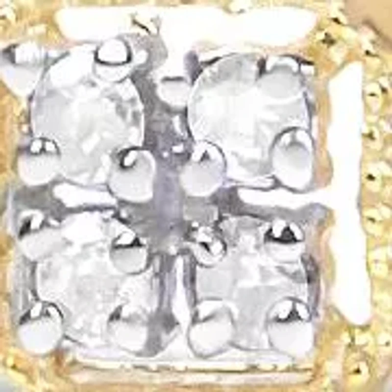 10K Yellow Gold 2.0 Cttw Diamond Square Link Bracelet