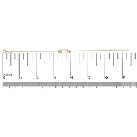 10K Yellow Gold 1/10 Cttw Diamond Paperclip Charm Adjustable Link Bracelet