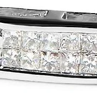 14K White Gold 1.0 Cttw Diamond Alternating Tennis Bracelet