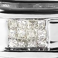 14K White Gold 1.00 Cttw Princess-Cut Diamond Link Bracelet