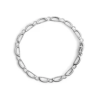 14K White Gold 1.00 Cttw Princess-Cut Diamond Link Bracelet