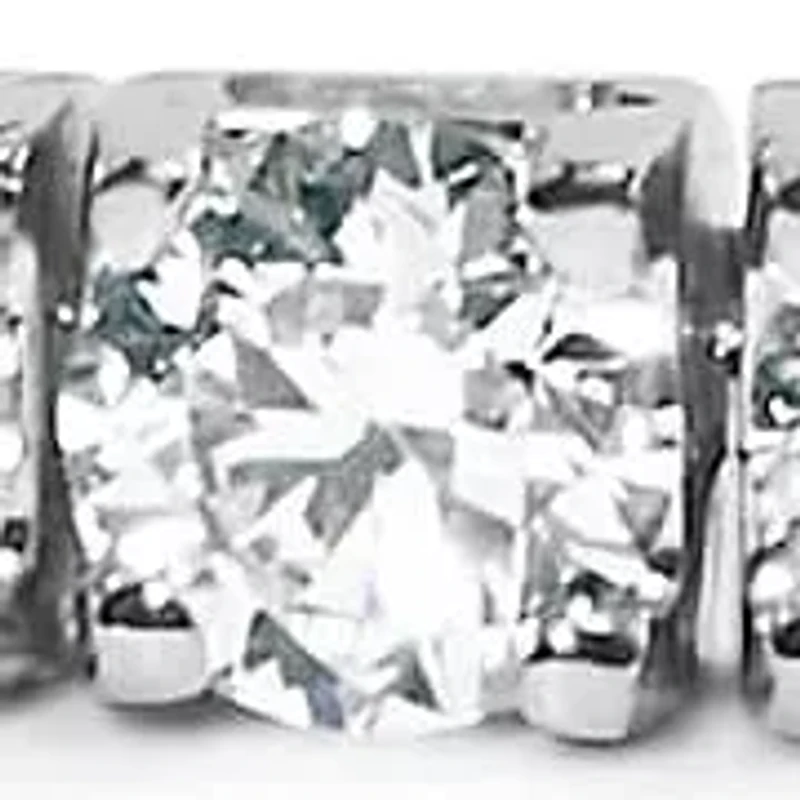 Lab Created 14K White Gold Lab Grown Round Diamond Classic Tennis Bracelet