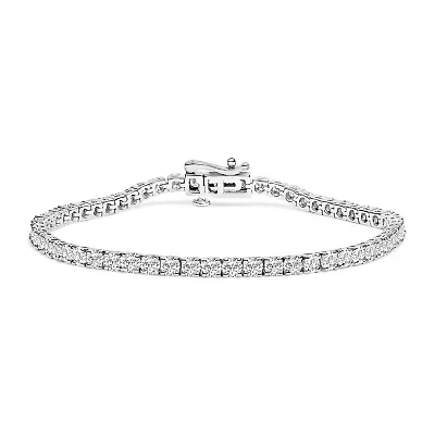 Lab Created 14K White Gold 6.00 Cttw Lab Grown Diamond Classic Tennis Bracelet