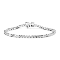 Lab Created 14K White Gold 6.00 Cttw Lab Grown Diamond Classic Tennis Bracelet