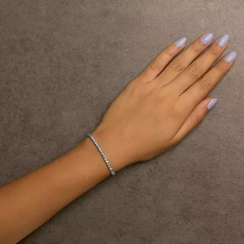 Lab Created 14K White Gold 6.00 Cttw Lab Grown Diamond Classic Tennis Bracelet