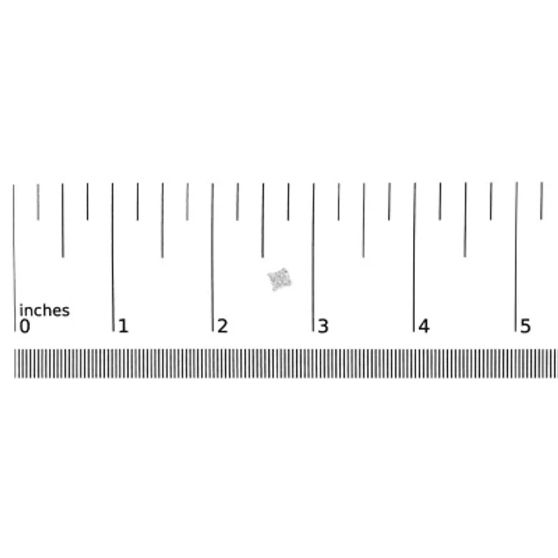 Silver 1/4 Cttw Princess-Cut Diamond Solitaire Stud Earrings