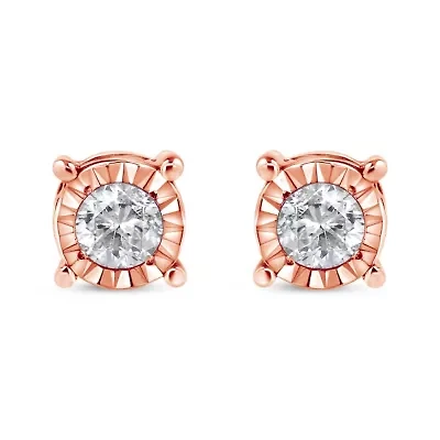 Silver 1/ Ct Diamond Miracle- Stud Earrings