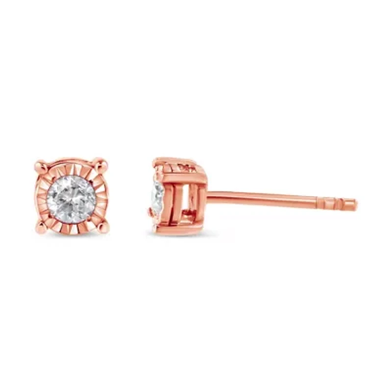 Silver 1/ Ct Diamond Miracle- Stud Earrings