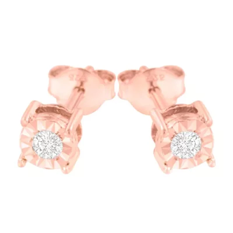 Silver 1/ Ct Diamond Miracle- Stud Earrings