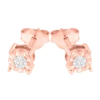 Silver 1/ Ct Diamond Miracle- Stud Earrings