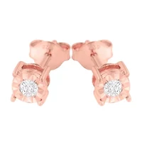 Silver 1/10 Ct Diamond Miracle- Stud Earrings