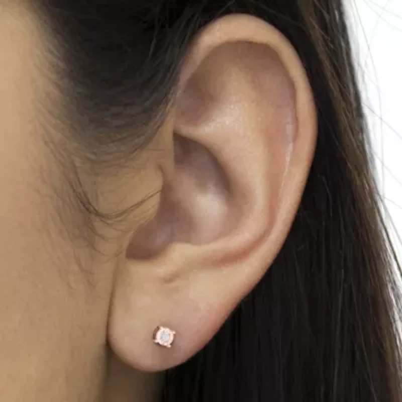 Silver 1/10 Ct Diamond Miracle- Stud Earrings