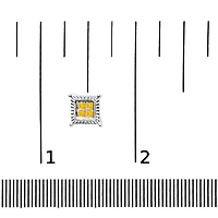 Silver 1/2 Cttw Yellow Princess Diamond Quad Stud Earring