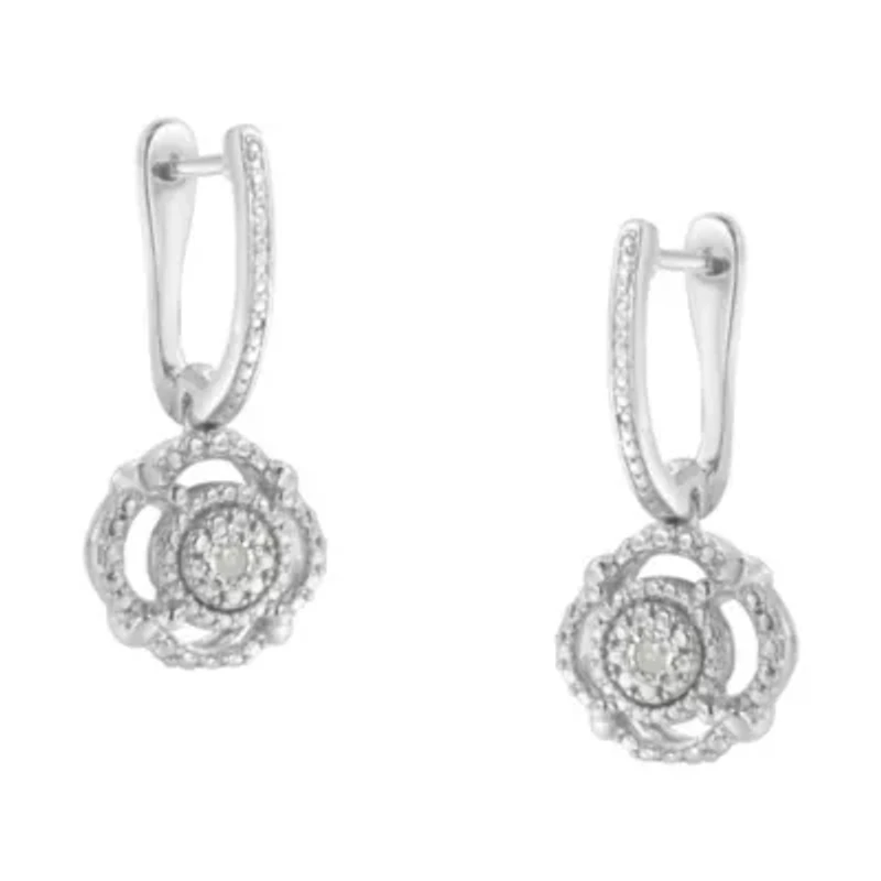 Silver Miracle- Diamond Accent Drop and Dangle Earrings