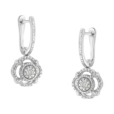 Silver Miracle- Diamond Accent Drop and Dangle Earrings