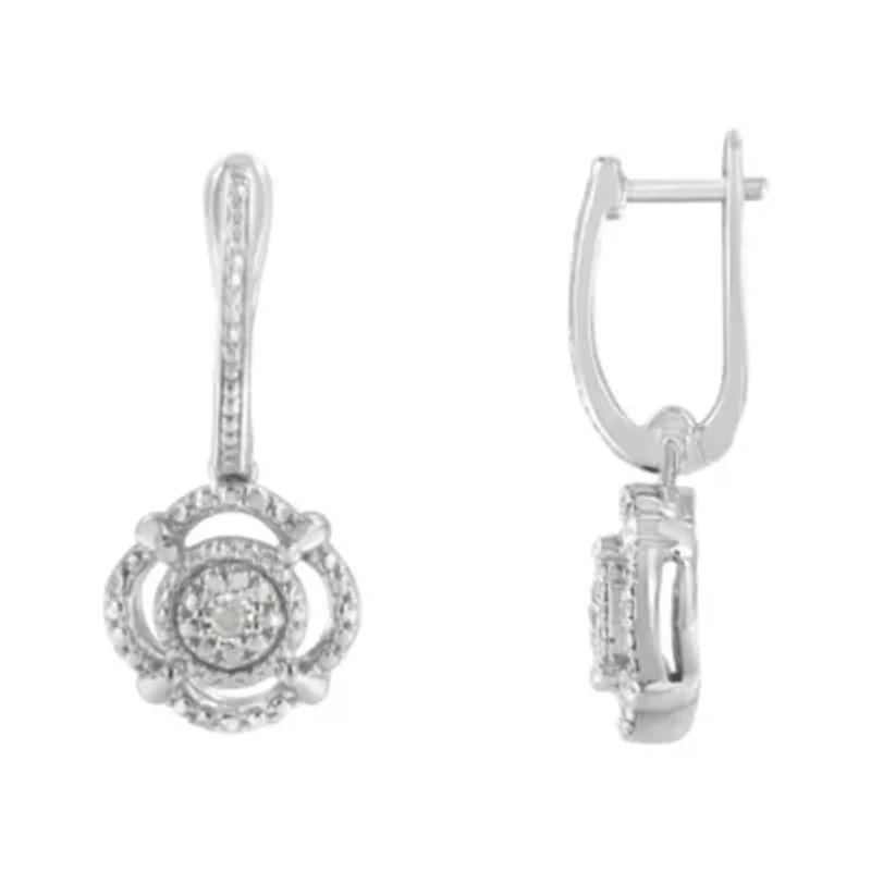 Silver Miracle- Diamond Accent Drop and Dangle Earrings