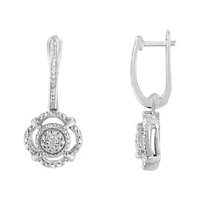 Silver Miracle- Diamond Accent Drop and Dangle Earrings