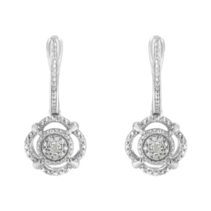 Silver Miracle- Diamond Accent Drop and Dangle Earrings