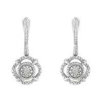 Silver Miracle- Diamond Accent Drop and Dangle Earrings