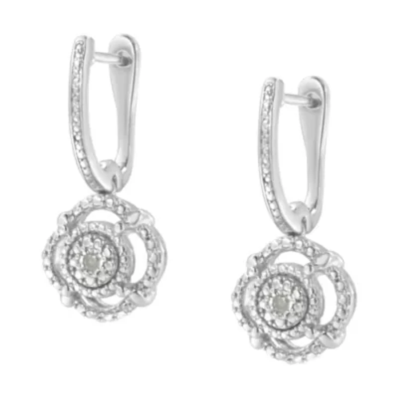 Silver Miracle- Diamond Accent Drop and Dangle Earrings