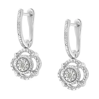 Silver Miracle- Diamond Accent Drop and Dangle Earrings