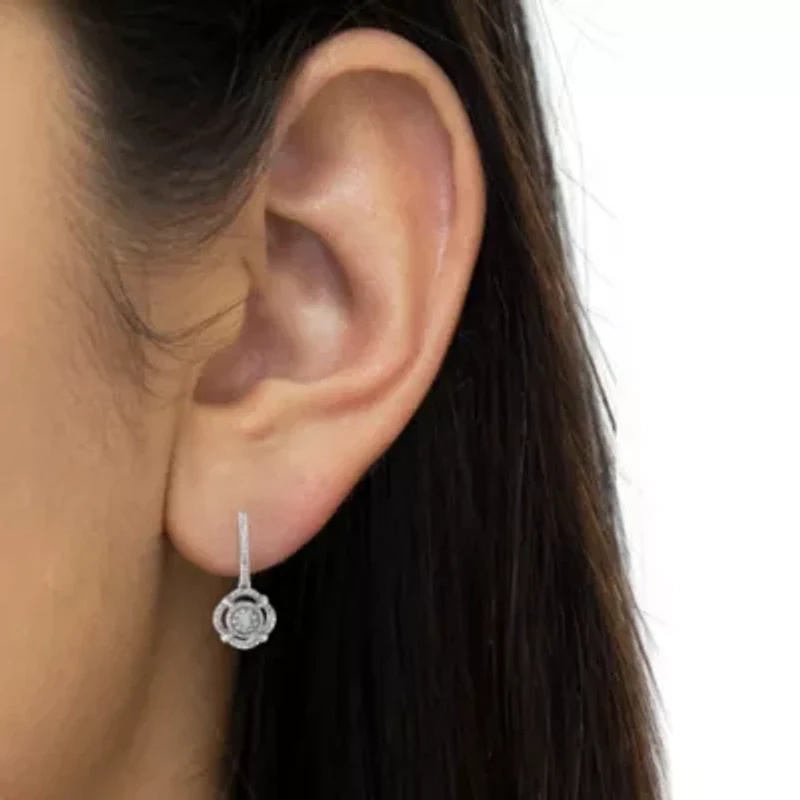 Silver Miracle- Diamond Accent Drop and Dangle Earrings