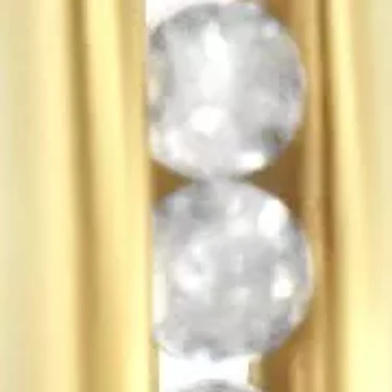 10KT Yellow Gold 1 cttw Slim Diamond Hoop Earrings