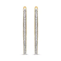 10k Yellow Gold Round Diamond Earrings