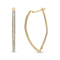 10k Yellow Gold Round Diamond Earrings