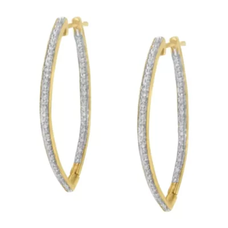 10k Yellow Gold Round Diamond Earrings