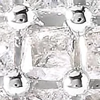 10K White Gold 5/8 Cttw Diamond Composite Stud Earrings